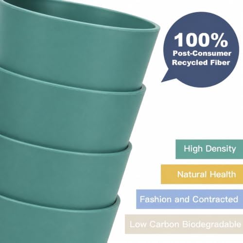 Wrova Wheat Straw Cups 6 PCS Good Alternative to Plastic Reusable Cups 12 oz Unbreakable Drinking Cup Reusable Dishwasher Safe Water Plastic Glasses Green