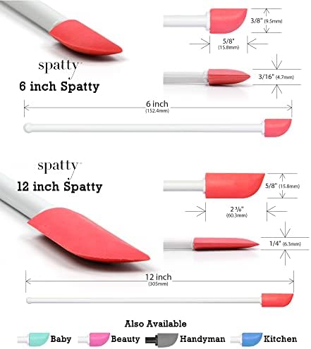 Spatty Daddy Red 6 & 12 Inch Craft Spatula Set, Glue & Paint Scraper