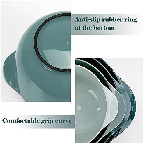 BoxedHome Plastic Mixing Bowl Set of 4, BPA free