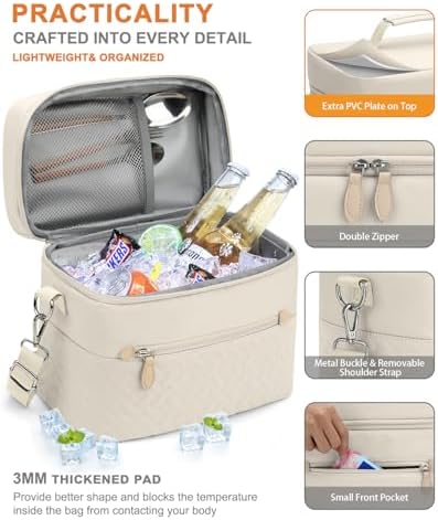 Capolo Lunch Bag for Women Men Insulated Lunch Tote Leakproof Lunchbox Bags