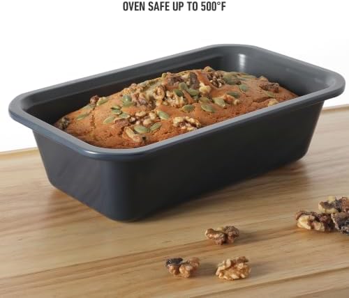 Calphalon Legacy Loaf Pan, 9 x 5 Inch Baking Pan, Kitchen Bread Pan, Nonstick Heavy Gauge Steel PFOA-Free Bakeware for Even Baking, Bread and Meatloaf Pan, Oven Safe, Easy Clean