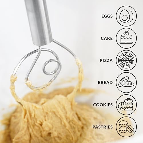 Zulay Kitchen 13-Inch Danish Dough Whisk