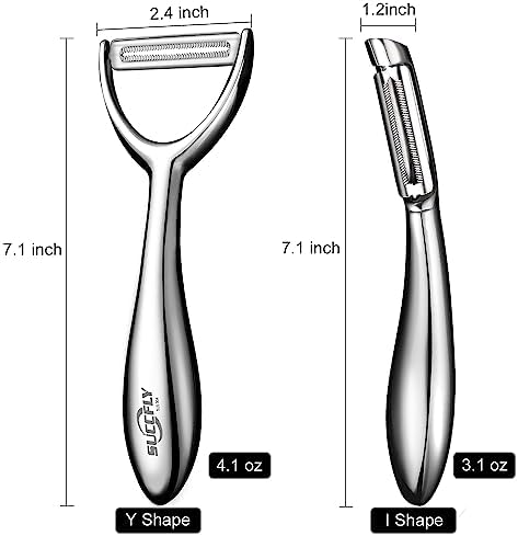 SUCCFLY Potato Peeler Stainless Steel, Premium Vegetable Peeler for Kitchen