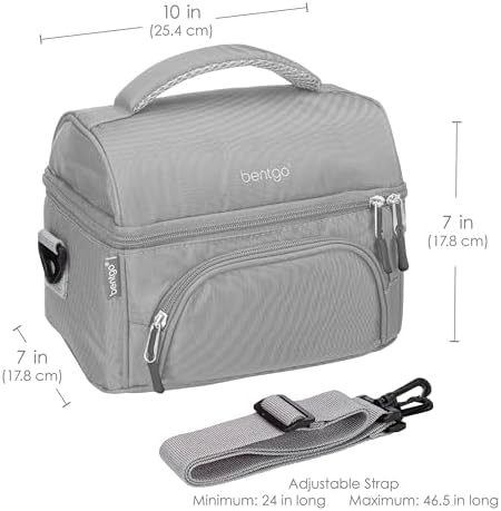 Bentgo Deluxe Insulated Lunch Bag with Adjustable Strap & Outer Pocket