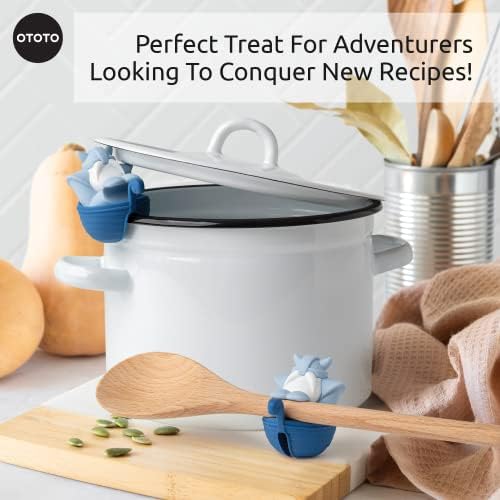 New!!! Bjorn Viking Spoon Holder by OTOTO - Spoon Rest for Stove Top, Kitchen Utensil Holder, Silicone Spoon Rest - Small Kitchen Gadgets, Fun Kitchen Gadgets