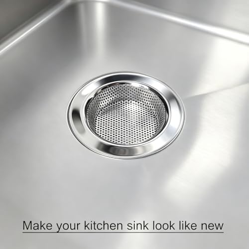 Seatery Kitchen Sink Drain Strainers/Filter/Screen/Basket Strainer, Stainless Steel Food Scraps Drain Catcher, Outer Diameter 4.5 inch/11.3cm, Inner Diameter 3 inch/7.6cm, Pack of 4