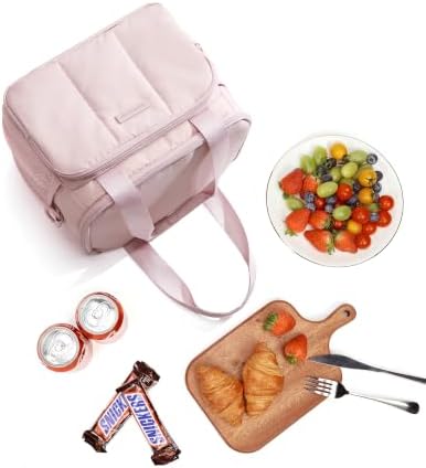 NISHEL Lunch Bag for Women, Insulated Lunch Box with Adjustable Strap