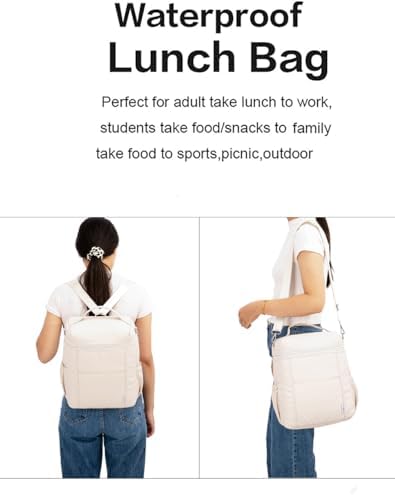 NOL Insulated Lunch Bags for Women Cooler Bag Lightweight Nylon Waterproof Lunch Box for Work