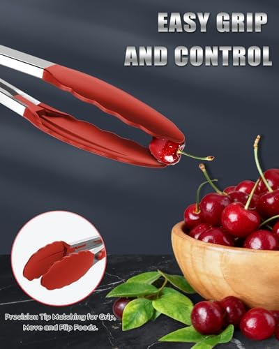 Good Grip Cooking Tongs with Silicone Tips, Set of 3-7" 9" and 12"