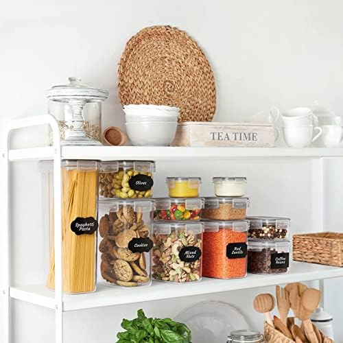 42pcs Airtight Containers, Clear Stackable Dry Food Storage