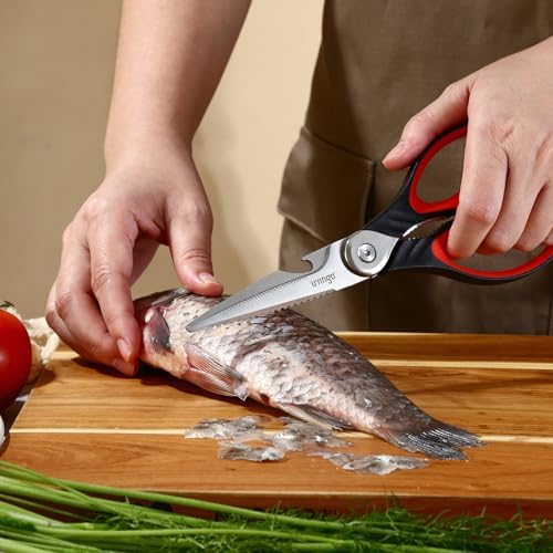LIVINGO 8.5 Inch Kitchen Scissors Heavy Duty Food Shears