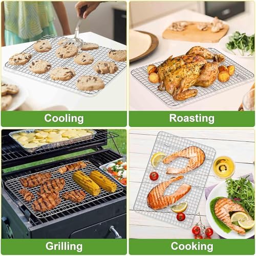 Homikit 16.5"x11.5" Stainless Steel Large Cooling Racks Fit Half Sheet Pan