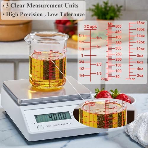 Ackers BORO3.3 Borosilicate Glass Measuring Cup, 500 ml (16 oz, 2 Cup)