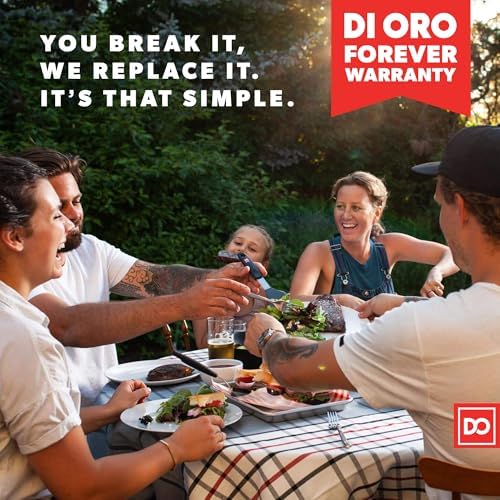 DI ORO Large Silicone Spatula - 600F Heat Resistant, Black