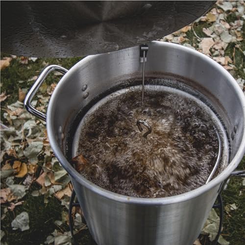 GasOne Stainless Steel Stockpot with Basket – 84qt Stock Pot with Lid and Reinforced Bottom – Heavy-Duty Cooking Pot for Deep Frying, Turkey Frying, Beer Brewing, Soup, Seafood Boil – Satin Finish