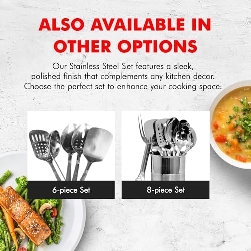 Chef Craft Select Kitchen Tool and Utensil Set, 6 Piece Set, Stainless Steel