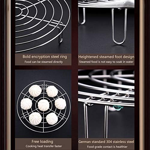 Steam Rack, Heavy Duty Steaming Rack Stand, Stainless Steel Round Steamer Cooling Rack Trivet, Pot Steamer Insert Food Stand, Steaming Cookware Accessories(SIZE:15.5cm/6.1in)