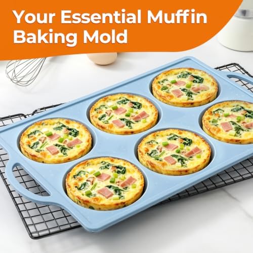 CAKETIME Jumbo Muffin Top Pan Non Stick,4 Inch Metal Frame Round Egg Baking Pan for Oven English Muffins, Whoopie Pies, Corn Bread, Egg Bites, Breakfast Sandwiches Tarts 2