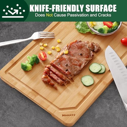 Homaxy Extra Large Organic Bamboo Cutting Boards for Kitchen, 17.5"x12"