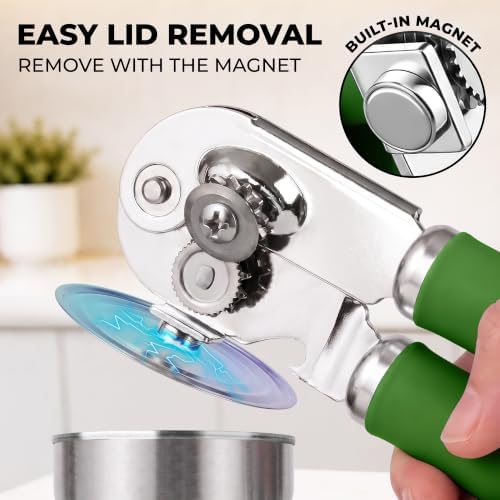 Zulay Kitchen Stainless Steel Swing Open Manual Can Opener Comfortable Grip
