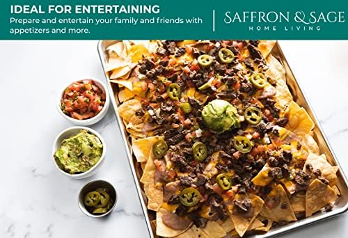 Commercial Quality Cookie Sheet Pan - 2 Pack Aluminum Half Sheet Baking Pan by Saffron & Sage Home Living - This 18x13 Rimmed Baking Sheet Set is Rust & Warp Resistant, Heavy Duty, of Thick Gauge