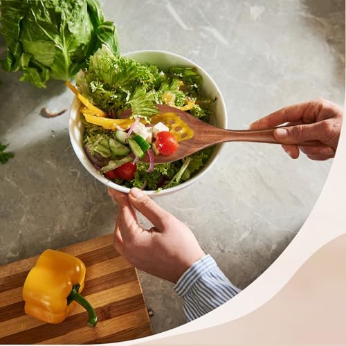 Wood Salad Serving Utensil, Wooden Salad Fork, Teak Wood Salad Server for Kitchen Cooking