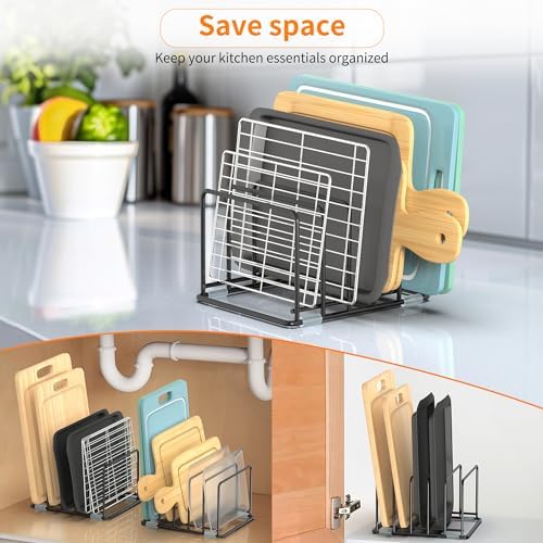 Cutting Board Organizer, Kitchen Cabinet Organizer
