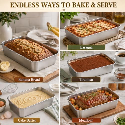 Loaf Pans 9x5 Inch, 4 Pack Bread Pans for Baking