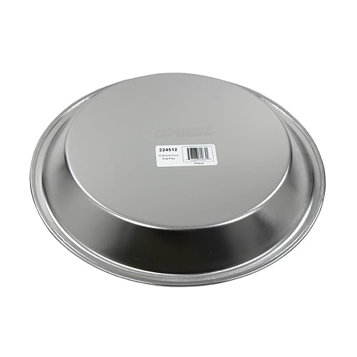 Chef Approved 9" Round Deep Pie Pan Plate | Tart Baking Dish Pastry Mold Cake Tin with 7/16" Wide Rim for Kitchen Restaurant Bakery Coffee Shop Cafeteria | 9"W x 1-1/4"D, 21-Gauge Aluminum, Silver