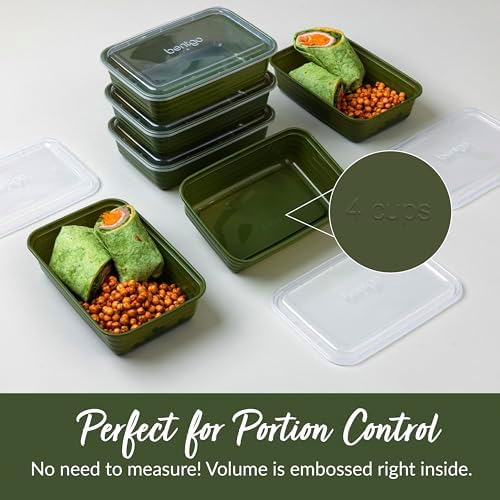 Bentgo Prep Meal Prep Containers with Lids, 20 Piece, PFAS & BPA-Free