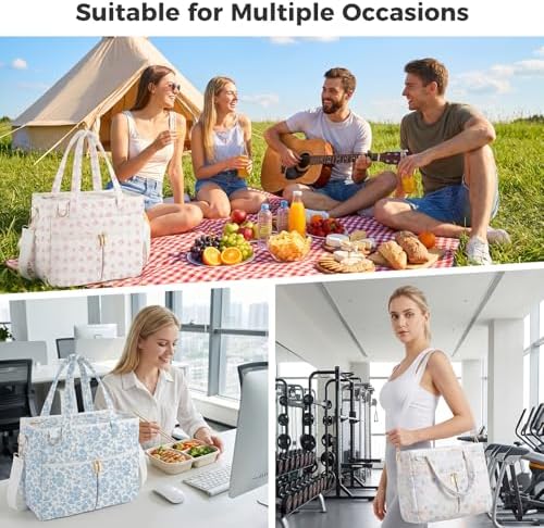 Large lunch bag, Lunch box insulated for women tote bag, Soft Cooler Bag for Work Outdoor Picnic Trips