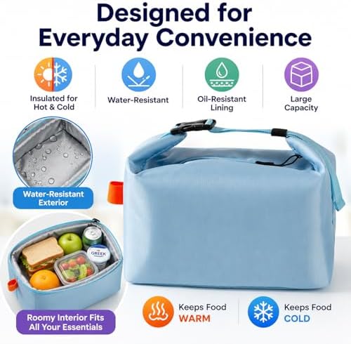 Insulated Lunch Bag For Women, Reusable Lunch Box Tote Bags