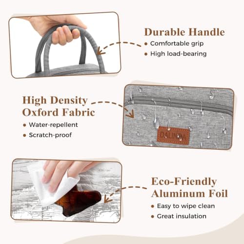 DALINDA Lunch Bag Lunch Box for Women Men, Insulated Lunch Bags Water-Resistant Cute Cooler Lunch Tote Bag, Reusable Large Capacity for Work Travel Picnic