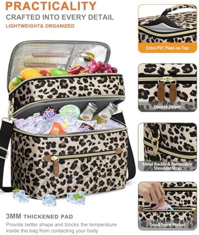 Capolo Lunch Bag for Women Men Insulated Lunch Tote Leakproof Lunchbox Bags