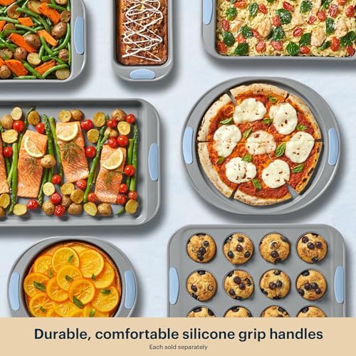 Pyrex 3-Piece Metal Cookie & Muffin Sheet Bakeware Set, Cerulean