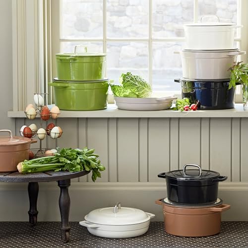 Martha by Martha Stewart 5 QT European Enameled Cast Iron Dutch Oven w/Lid - Bay Leaf