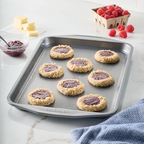 Circulon Total Bakeware Nonstick Cookie Baking Sheet, 10" x 15", Dark Gray