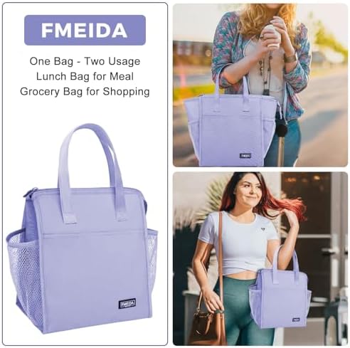 Insulated Lunch Bag Women, 12L Large Thermal Snack Bag Reusable Cooler Tote