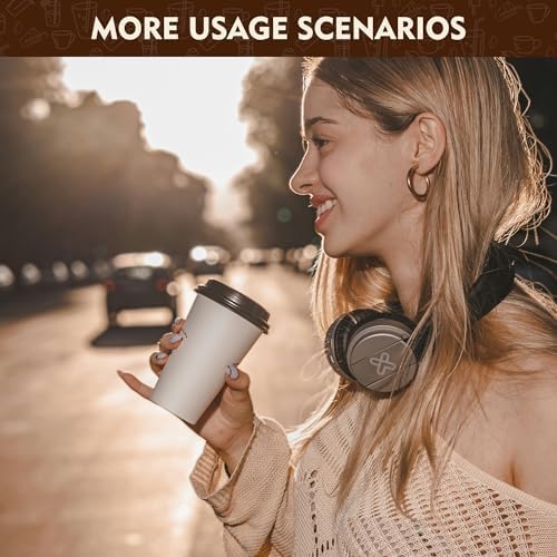 YEEHAW 12 oz 100 Pack White Disposable Coffee Cups with Lids
