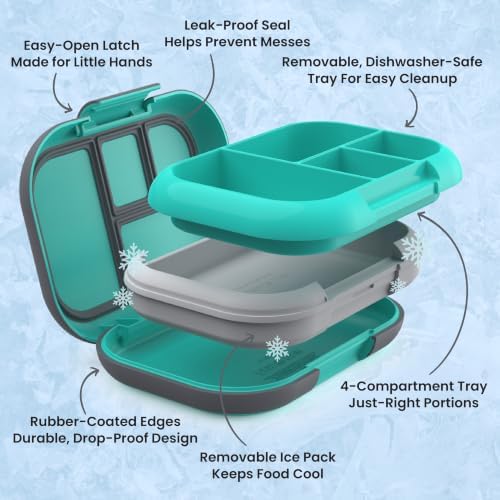 Bentgo Chill Kids 4-Compartment Bento Box Leakproof Lunch Box