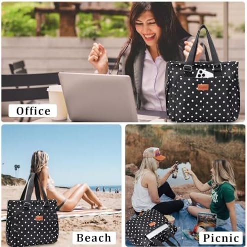 HSHRICH Insulated Lunch Bag Women - Large Tote Lunch Box For Work