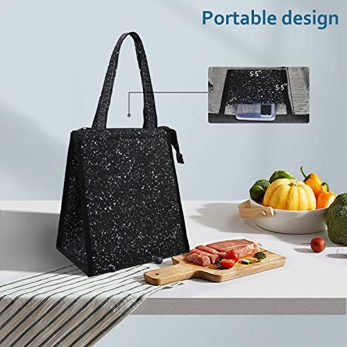 iknoe 9L Insulated Lunch Bag for Men & Women, Leak-Resistant Brightblack
