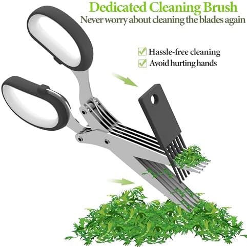 2026 Upgraded Herb Scissors, 5-Blade Kitchen Herb Shears