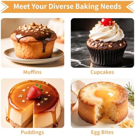 Jumbo Silicone Muffin Pans with Metal Frame- 6 Cup,Perfect for Big Cupcake