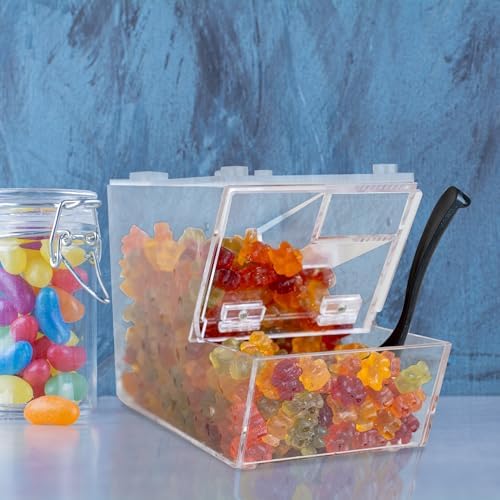 Inevibe 2 Pack Candy Bin Topping Dispenser, Bulk Sprinkle Container (2)