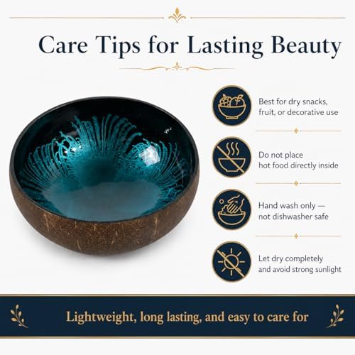 Natural Coconut Bowl Key Decorative - Candy Dish Container Entryway Table
