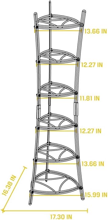 Lodge Cookware Storage Tower 6-Tier Storage Rack, Matte Black