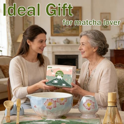 Matcha Whisk set, 9 pcs Handcrafted Matcha Set for Beginner