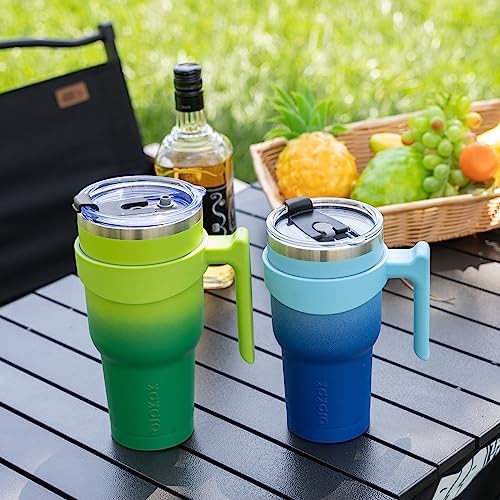 BJPKPK 20 oz Tumbler with Handle & Straw, Insulated Stainless Steel Mug
