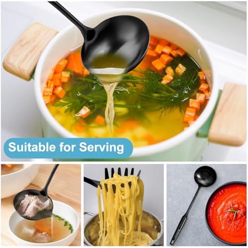 Stainless Steel Ladle - 13.8" Large Metal Ladel,Perfect Gifts